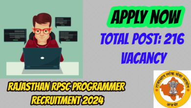 Rajasthan RPSC Programmer Recruitment 2024