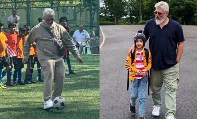 Ajith playing football