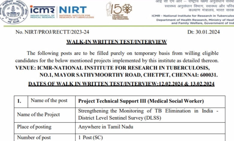 icmr recruitment 2024