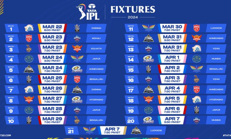 ipl 2024 match list