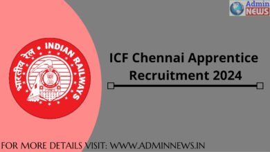 ICF Chennai Apprentice Recruitment 2024