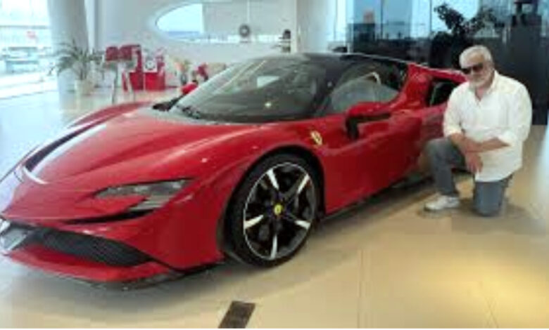 actor ajith new ferrari car