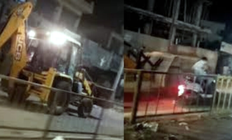 drunk jcb driver ran over people