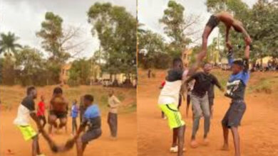 human jump rope in africa