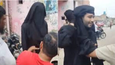 man wears burqa to see his girl friend