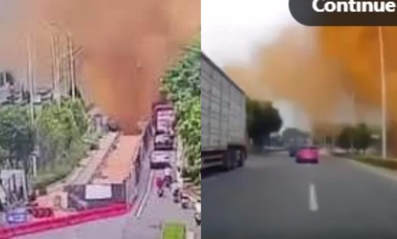 sewage pipe blast in china